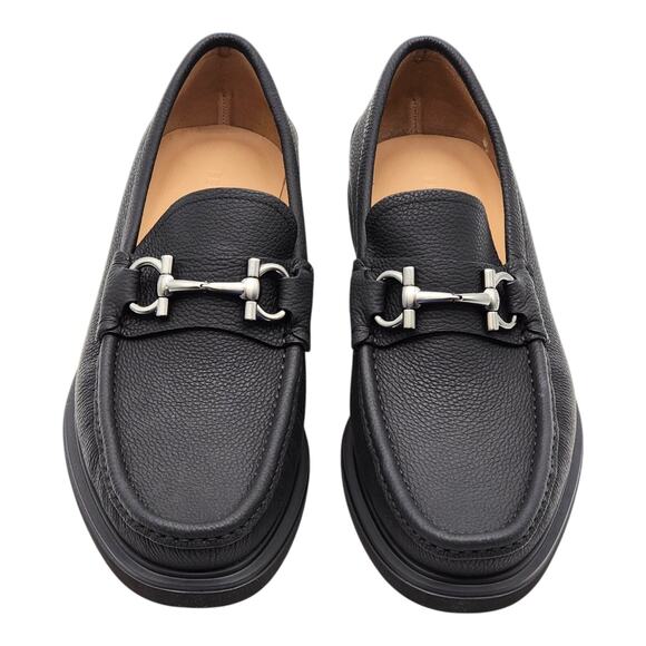 Salvatore Ferragamo Glasgow Calfskin Leather Loafers 7.5 EE US 8.5 Black $950 main image 6